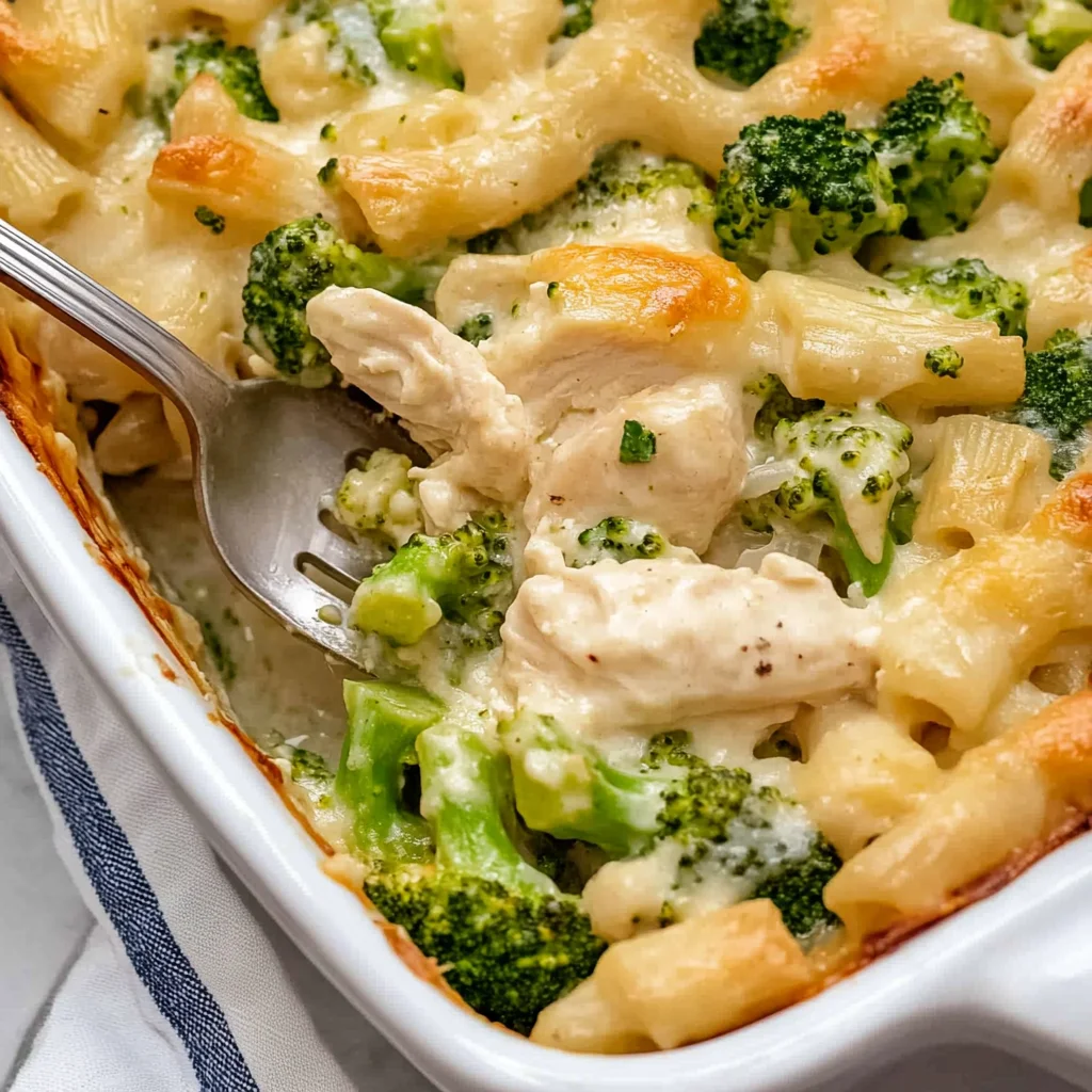 Chicken and Broccoli Alfredo Bake