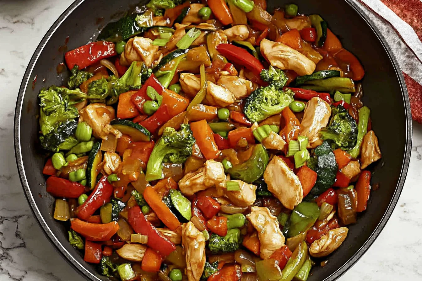 chicken and veggie stir fry