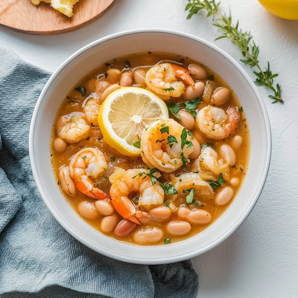 Lemony Shrimp and Bean Stew